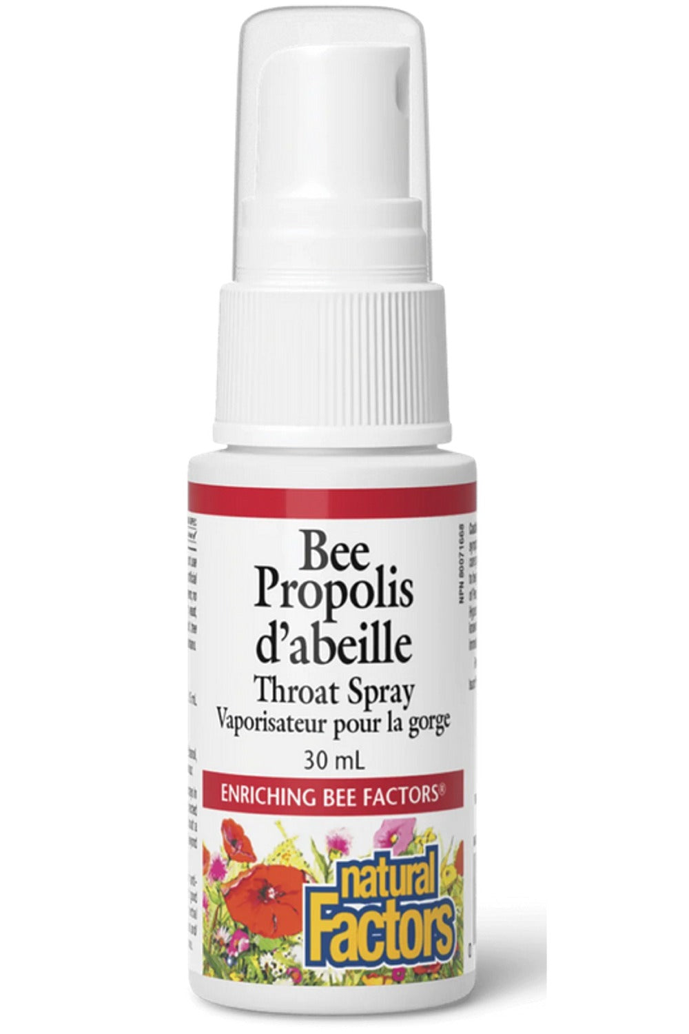 NATURAL FACTORS Bee Propolis Throat Spray 65% Extract (30 ml)