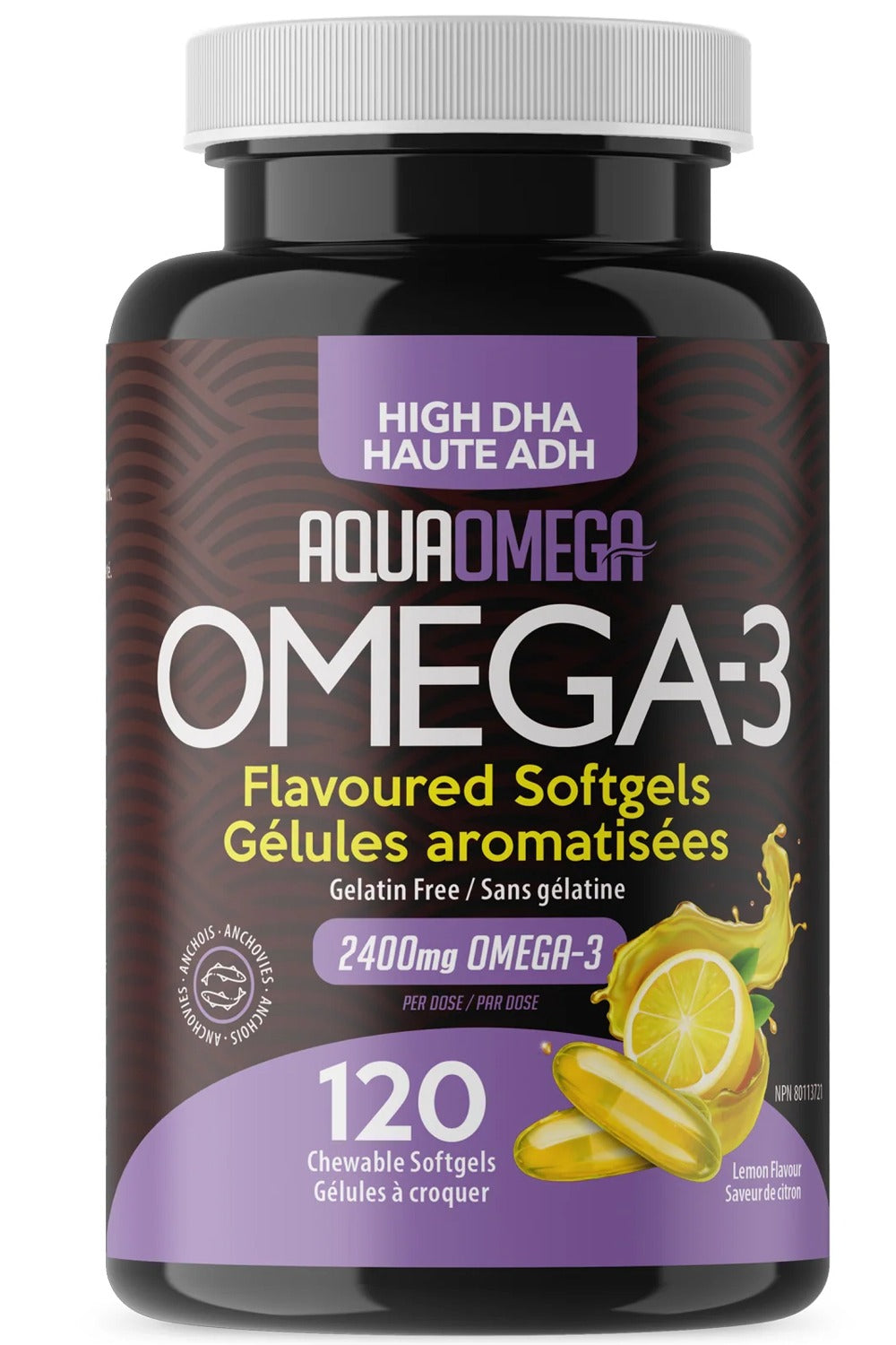 AQUAOMEGA -High DHA Omega-3 (Lemon Chew - 120 ct)