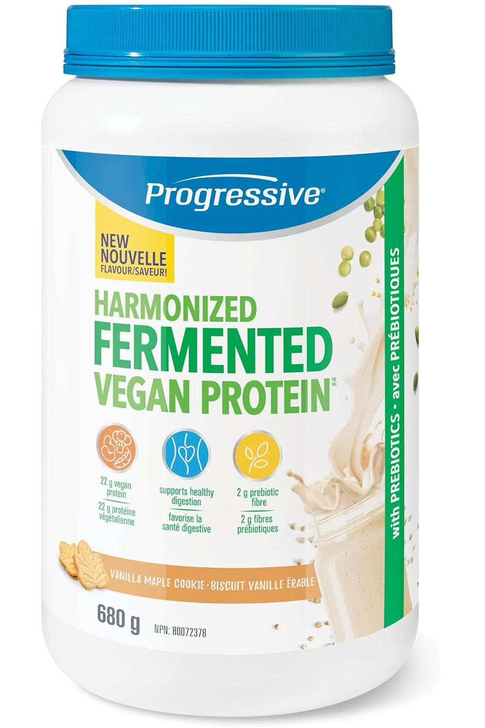 PROGRESSIVE Harmonized Fermented Vegan Protein (Vanilla Maple Cookie- 680 gr)