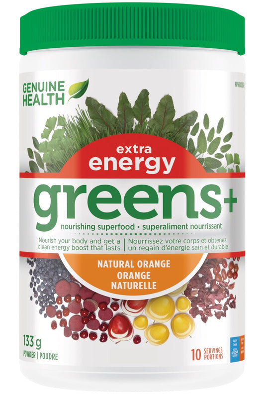 GENUINE HEALTH Greens+ Extra Energy (Orange - 199 g)