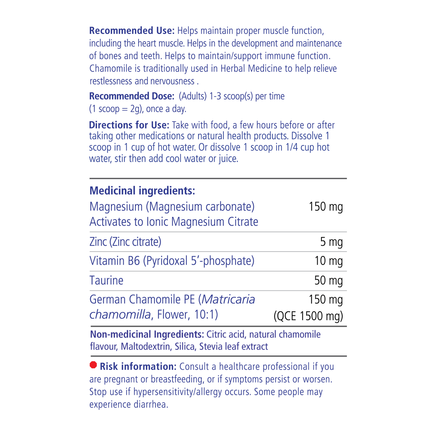 VITALITY Magnesium + Chamomile Powder - Adults