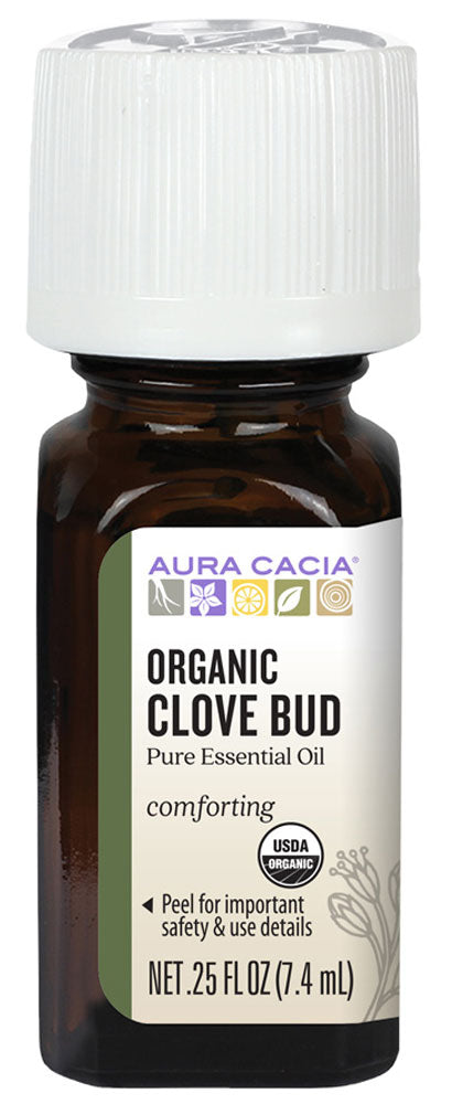 AURA CACIA Clove Bud Organic Essential Oil  (7.4 ml)