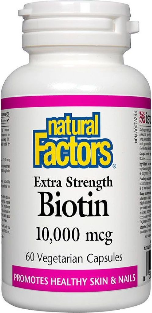 NATURAL FACTORS Biotin (10,000 mcg - 60 veg caps)