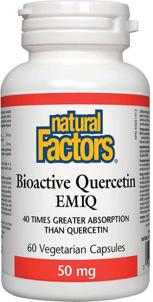 NATURAL FACTORS Bioactive Quercetin EMIQ (50 mg - 60 veg caps)
