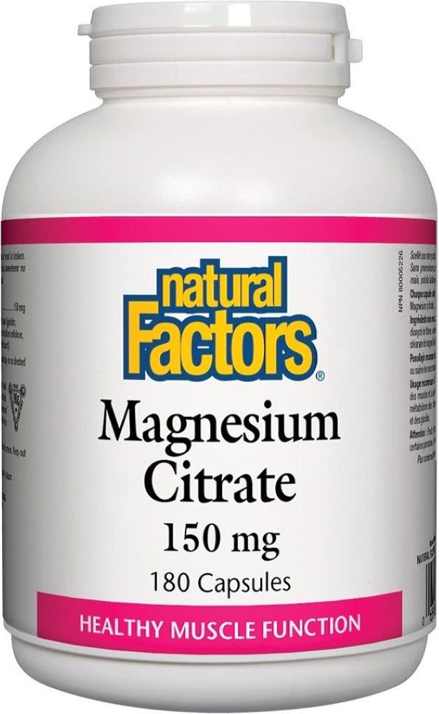 NATURAL FACTORS Magnesium Citrate (150 mg - 180 caps)