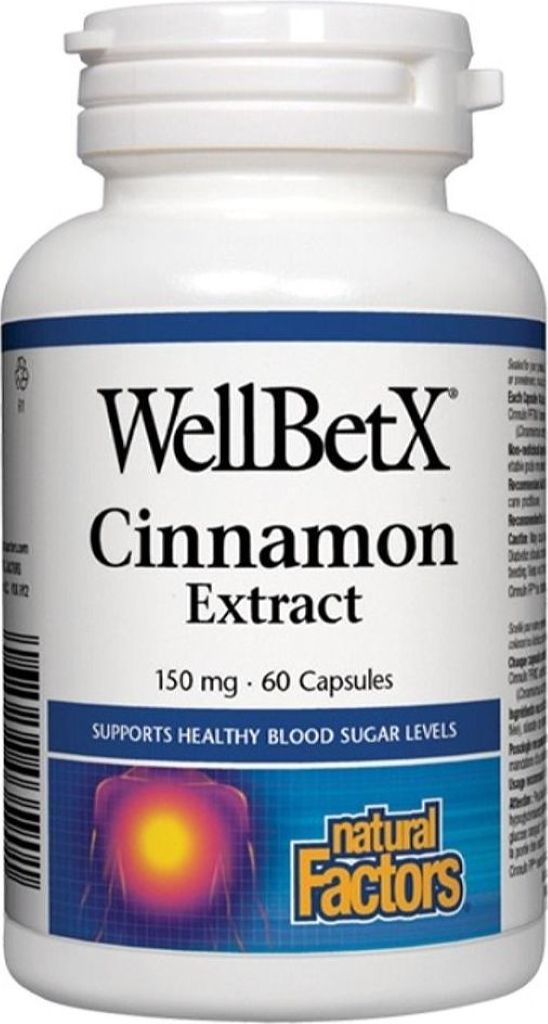 NATURAL FACTORS WellBetX Cinnamon Extract (150 mg - 60 caps)