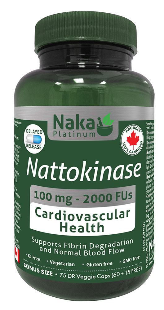 NAKA Platinum Nattokinase (100 mg - 75 veg caps)