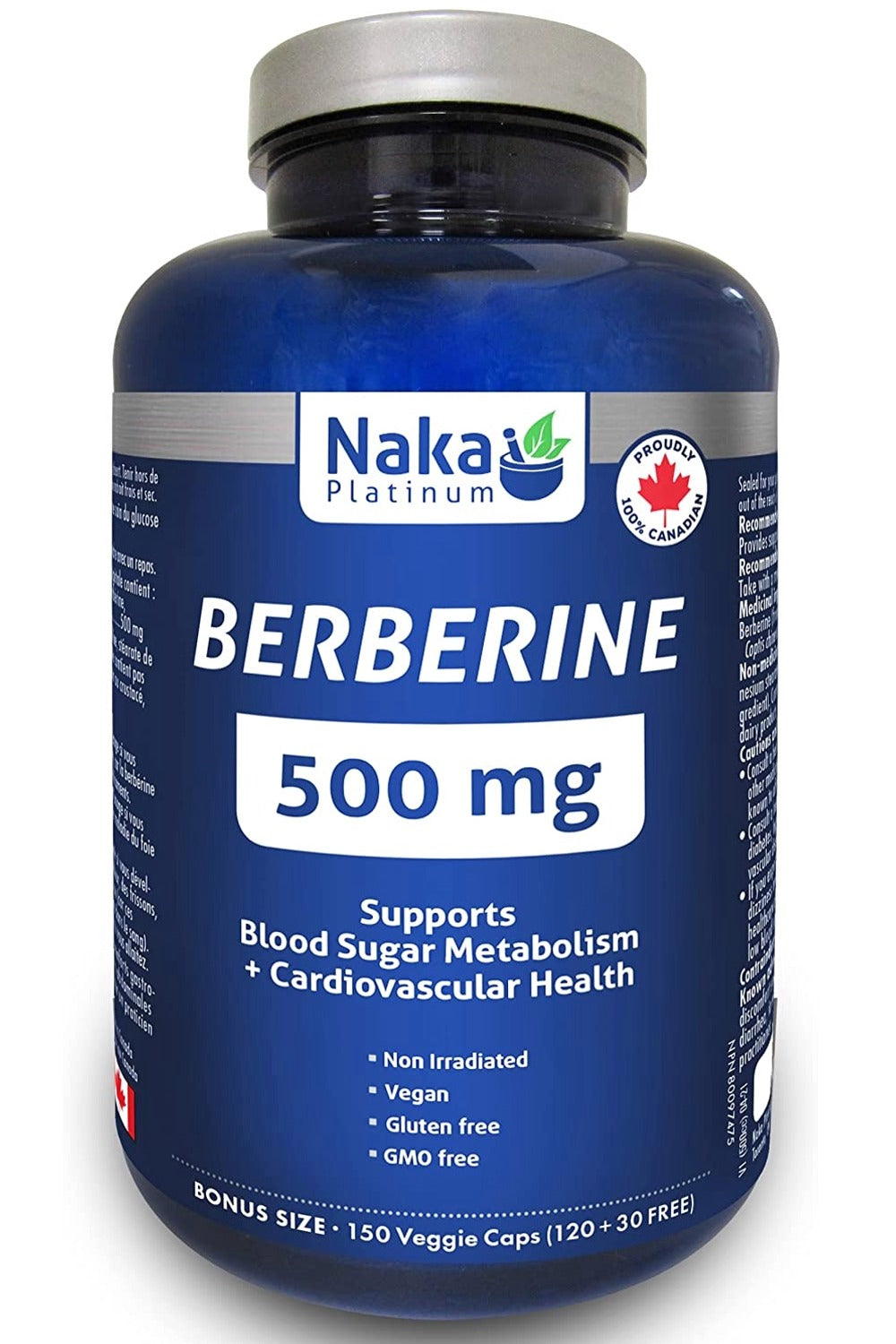 NAKA Platinum Berberine (500 MG - 120 + 30 vcaps)