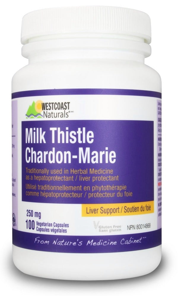 WESTCOAST NATURALS Milk Thistle (250 mg - 100 veg caps)