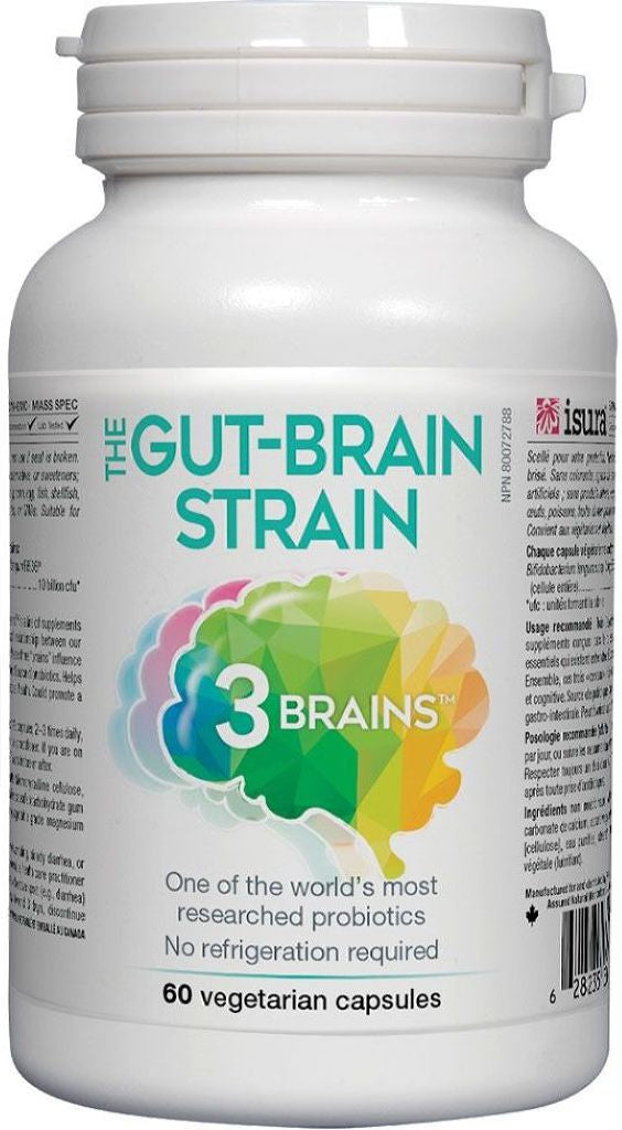 3 BRAINS Gut Brain Probiotic (Shelf Stable - 60 veg caps)
