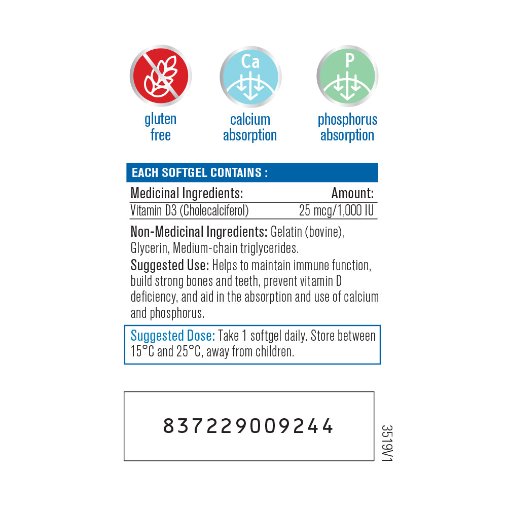 PROGRESSIVE Vitamin D3 (180 sgels)