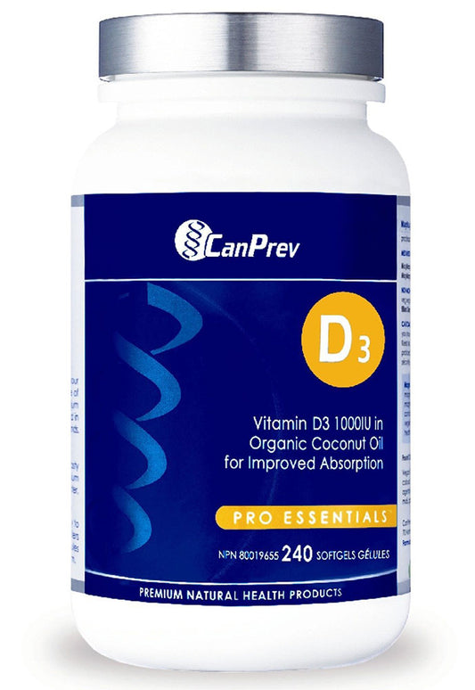 CANPREV D3 1000 IU (Organic Coconut Oil  - 240 softgels